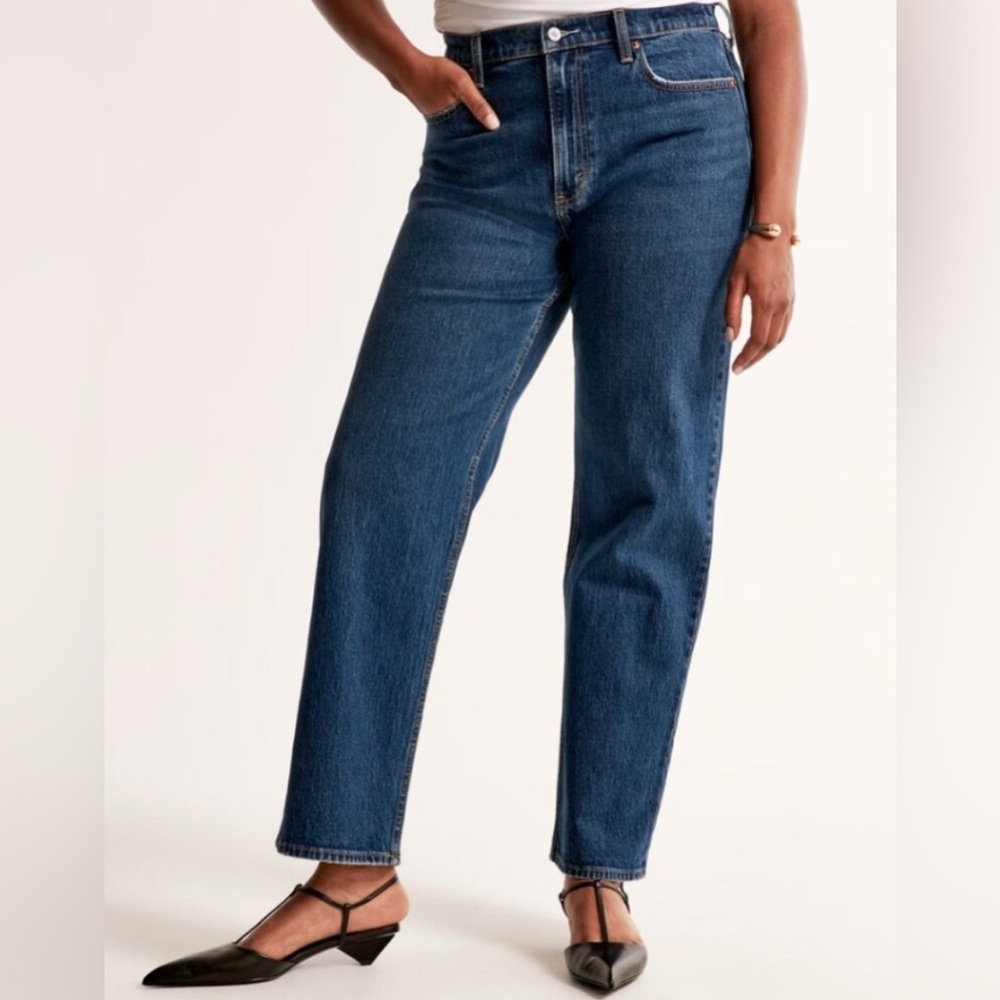 NWT Abercrombie & Fitch Sz 29 L The Vintage Straight Medium Wash Denim Jeans